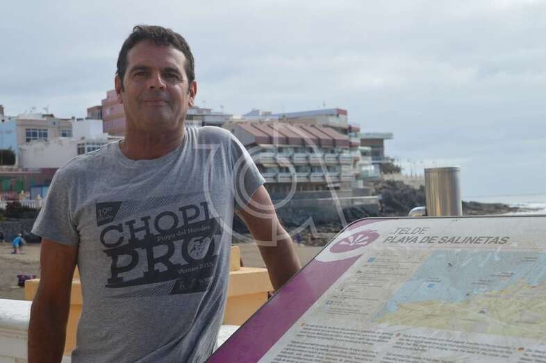 Francisco Alemán, días atrás en Salinetas (Foto TA)